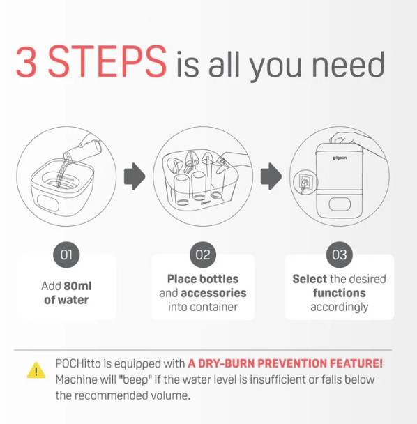 Pigeon Pochitto Steam & Dry Sterilizer
